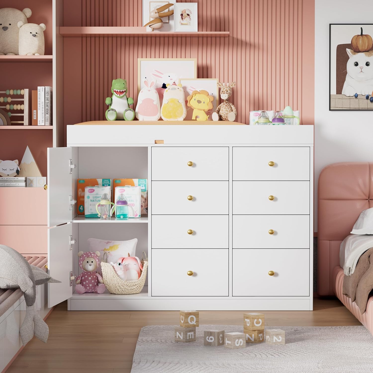 Changing Table Dresser, Baby C - огляд і ціна Baby Nursery Drawers