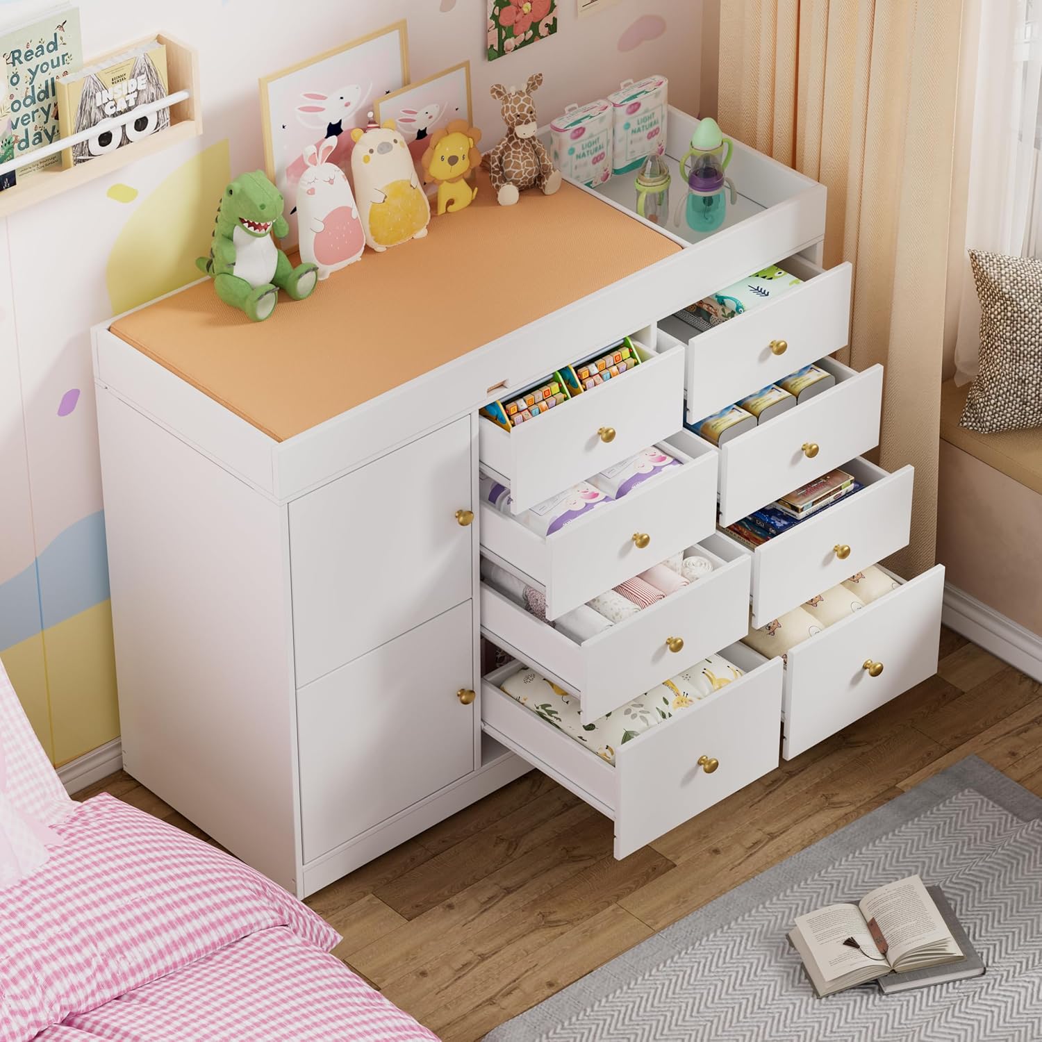 Changing Table Dresser, Baby C - огляд і ціна Baby Nursery Drawers