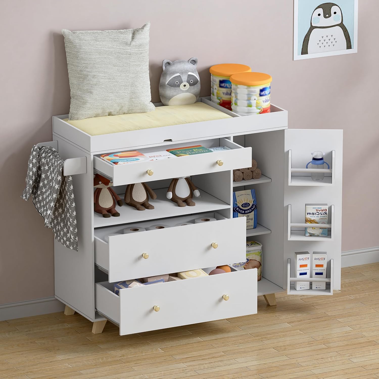 Baby Changing Table, Modern Di - огляд і ціна Baby Nursery Drawers