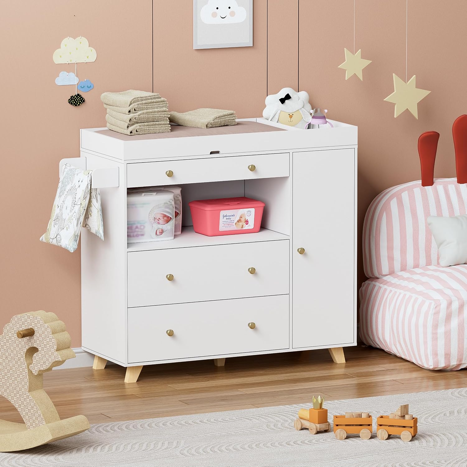 Baby Changing Table, Modern Di - огляд і ціна Baby Nursery Drawers