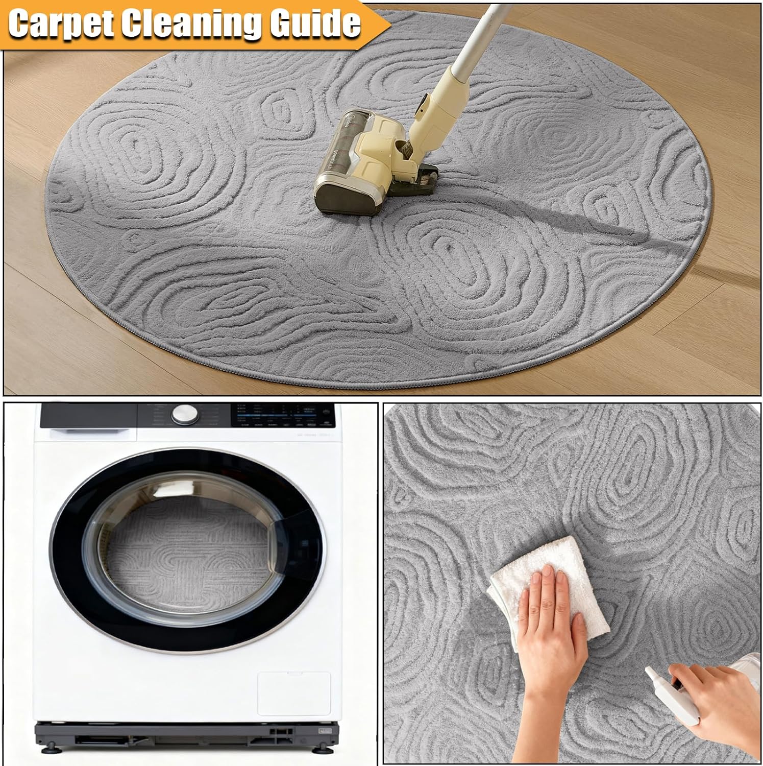 Dnlaphbh 3D Geometric Round Ru - огляд і ціна Baby Nursery Rug