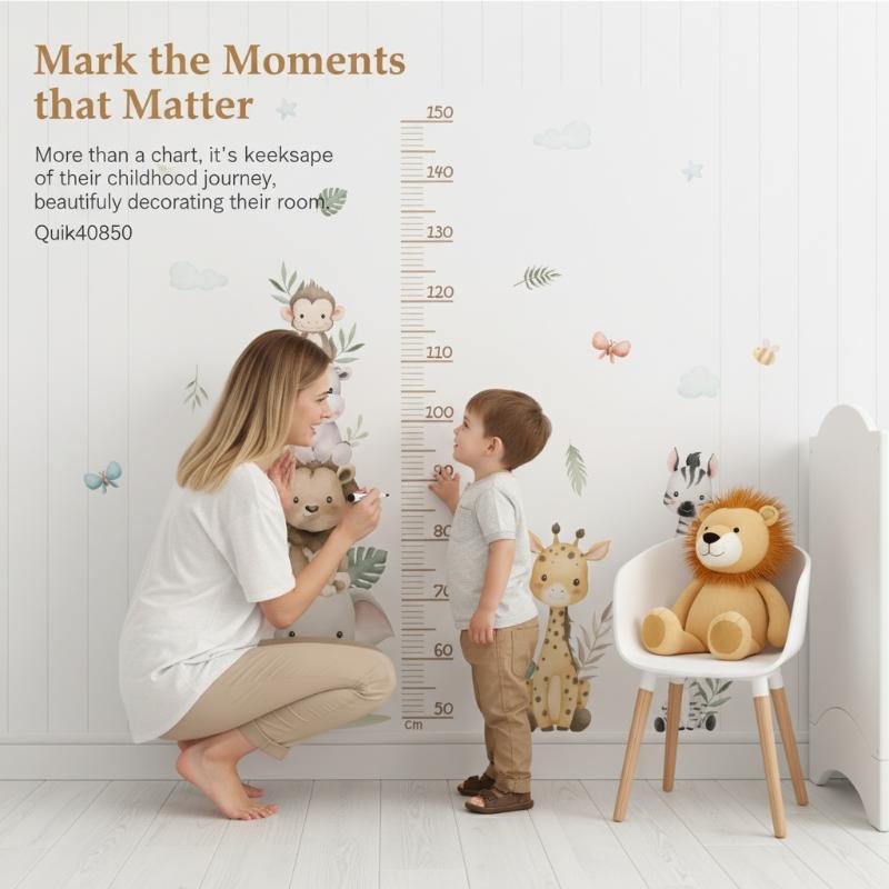 New Children's Growth Chart St - огляд і ціна Baby Nursery Jungle Animals
