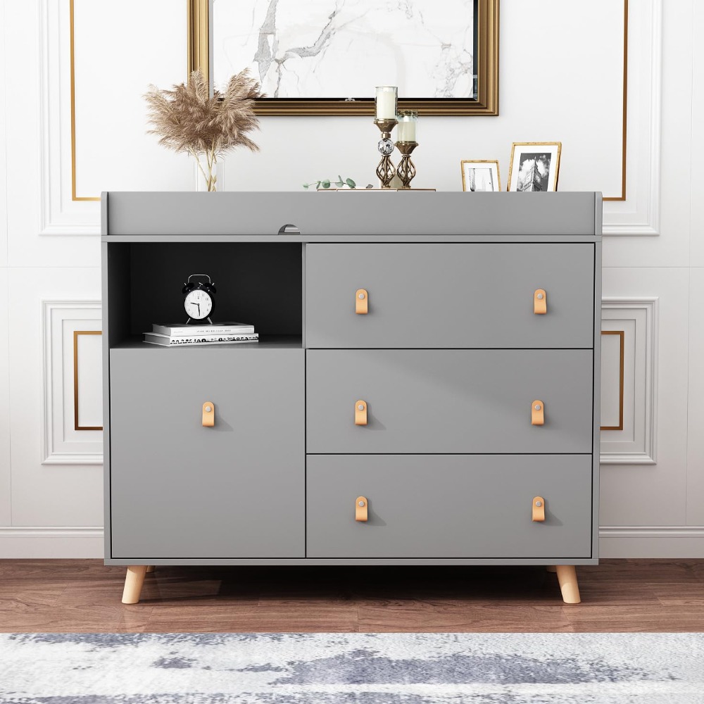 Baby Dresser Changing Table, T - огляд і ціна Baby Nursery Drawers