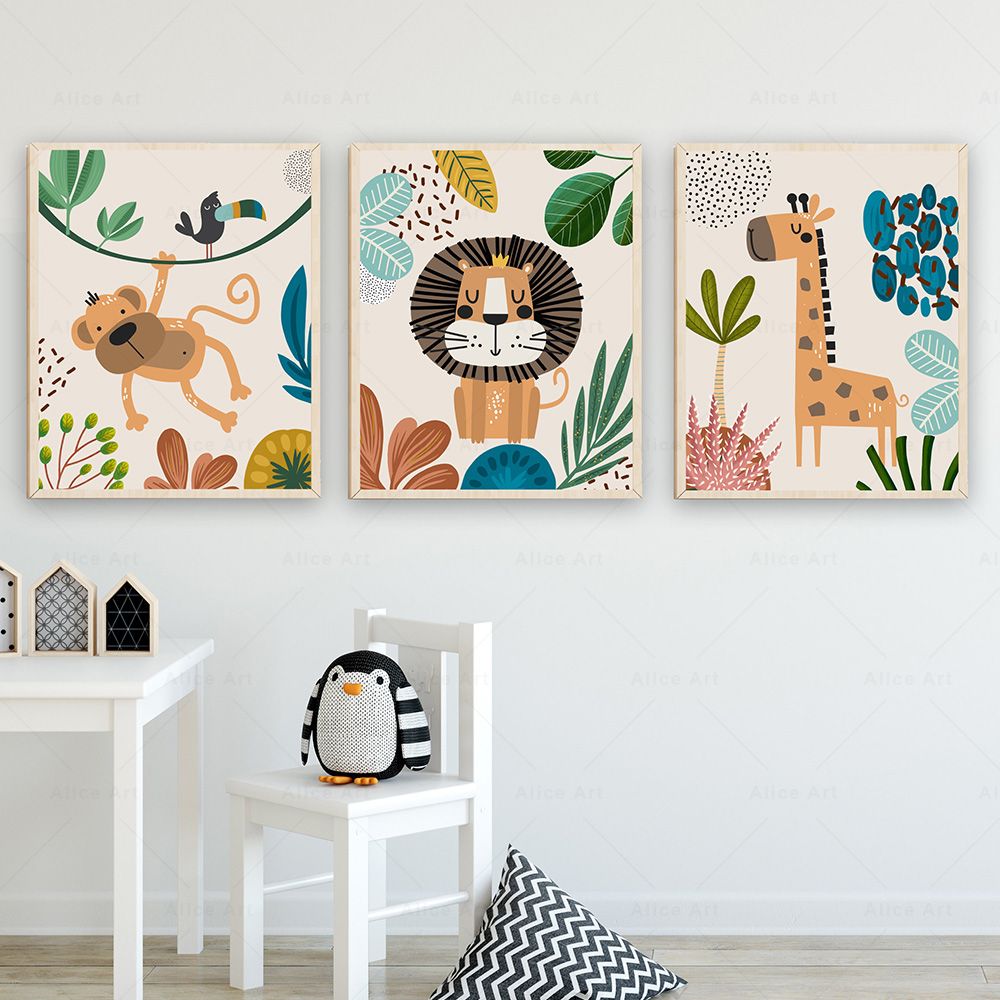Boho Monkey Lion Giraffe Bird  - огляд і ціна Baby Nursery Kids