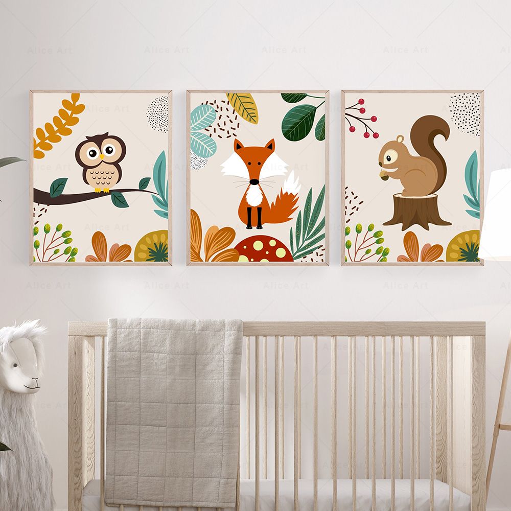 Boho Monkey Lion Giraffe Bird  - огляд і ціна Baby Nursery Kids