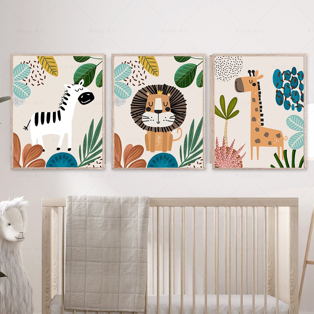 Boho Monkey Lion Giraffe Bird  - огляд і ціна Baby Nursery Kids