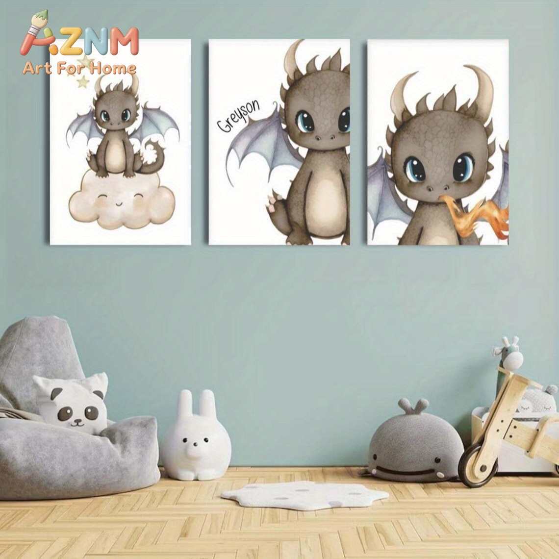 AZNM Cute Baby Dragon Canvas W - огляд і ціна Baby Nursery Kids