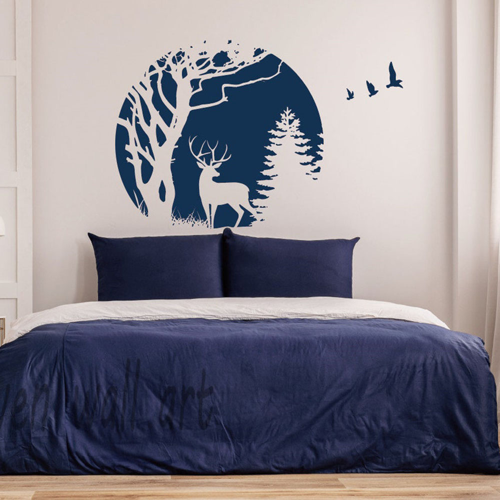 Circle Forest Deer Pine Tree W - огляд і ціна Baby Nursery Jungle Animals