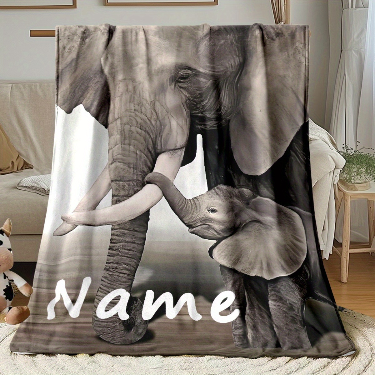 Personalized Name Elephant Fam - огляд і ціна Baby Nursery Jungle Animals