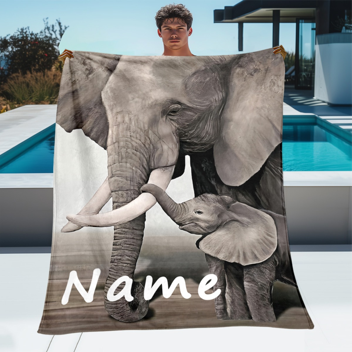 Personalized Name Elephant Fam - огляд і ціна Baby Nursery Jungle Animals