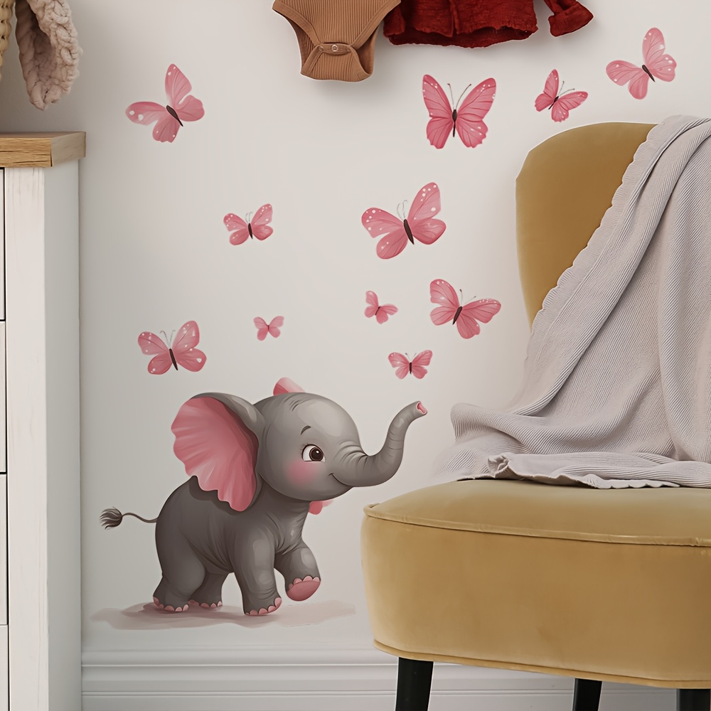 1pc Baby Elephant Butterfly Th - огляд і ціна Baby Nursery Elephant Theme