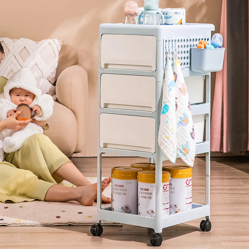 Cream Mobile Storage Cart,Mult - огляд і ціна Baby Nursery Drawers