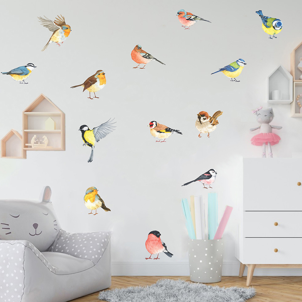 13pcs Little Birds Wall Sticke - огляд і ціна Baby Nursery Kids