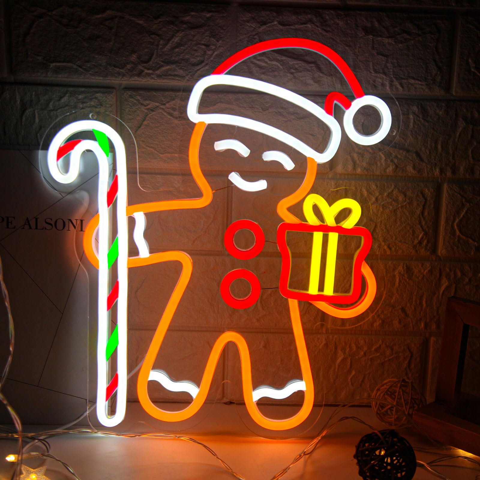 Gingerbread Man LED Neon Sign  - огляд і ціна Baby Nursery Wall Lights