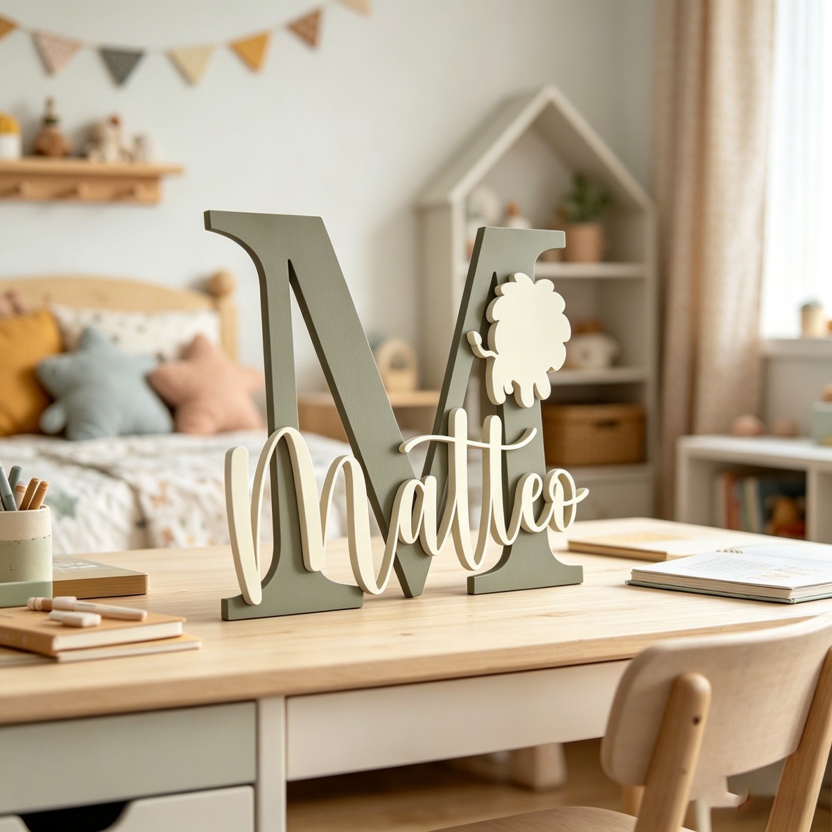 1Pc Custom Lion Name & Initial - огляд і ціна Baby Nursery Kids