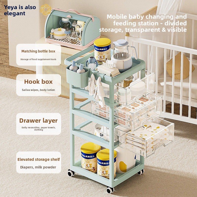 Movable Baby Storage Cart Mult - огляд і ціна Baby Nursery Drawers
