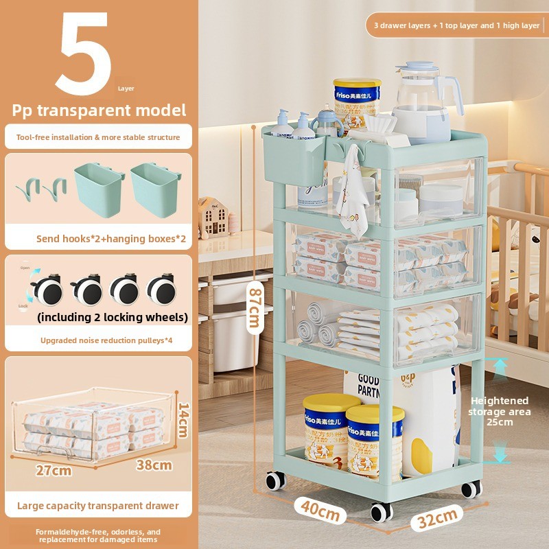 Movable Baby Storage Cart Mult - огляд і ціна Baby Nursery Drawers