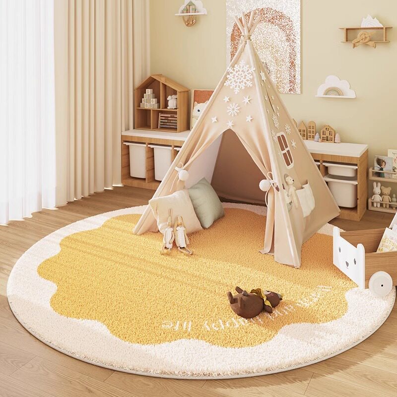 VIKAMA Cashmere-Look Round Rug - огляд і ціна Baby Nursery Rug