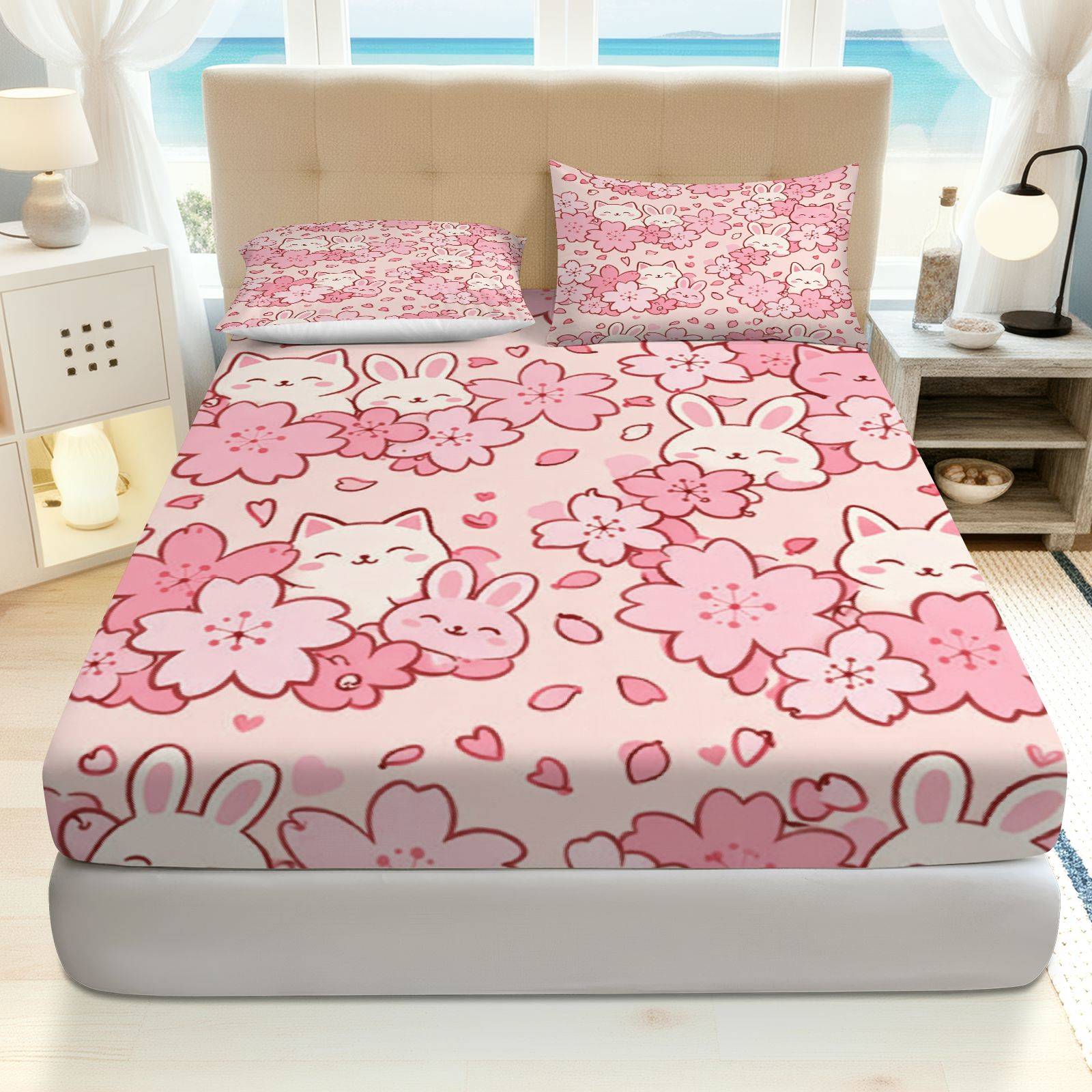 Sakura Rabbit Cat Bedding Set, - огляд і ціна Baby Nursery Set