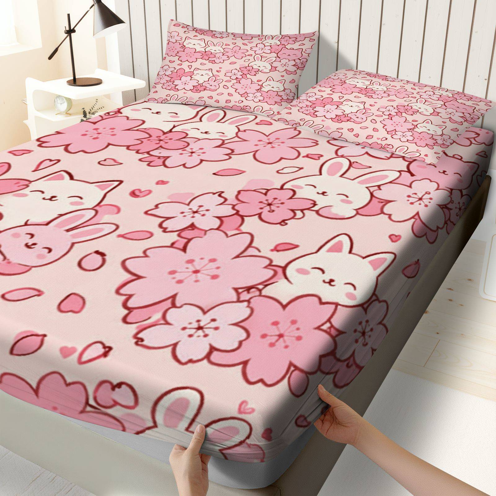 Sakura Rabbit Cat Bedding Set, - огляд і ціна Baby Nursery Set