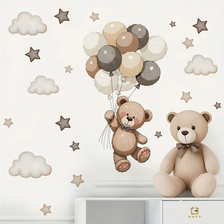 Adorable Teddy Bear Wall Decal - огляд і ціна Baby Nursery Kids