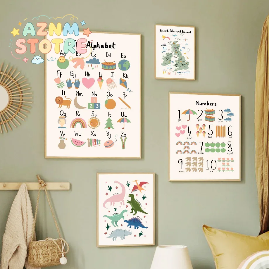 Animal World Map Dinosaur Alph - огляд і ціна Baby Nursery Kids